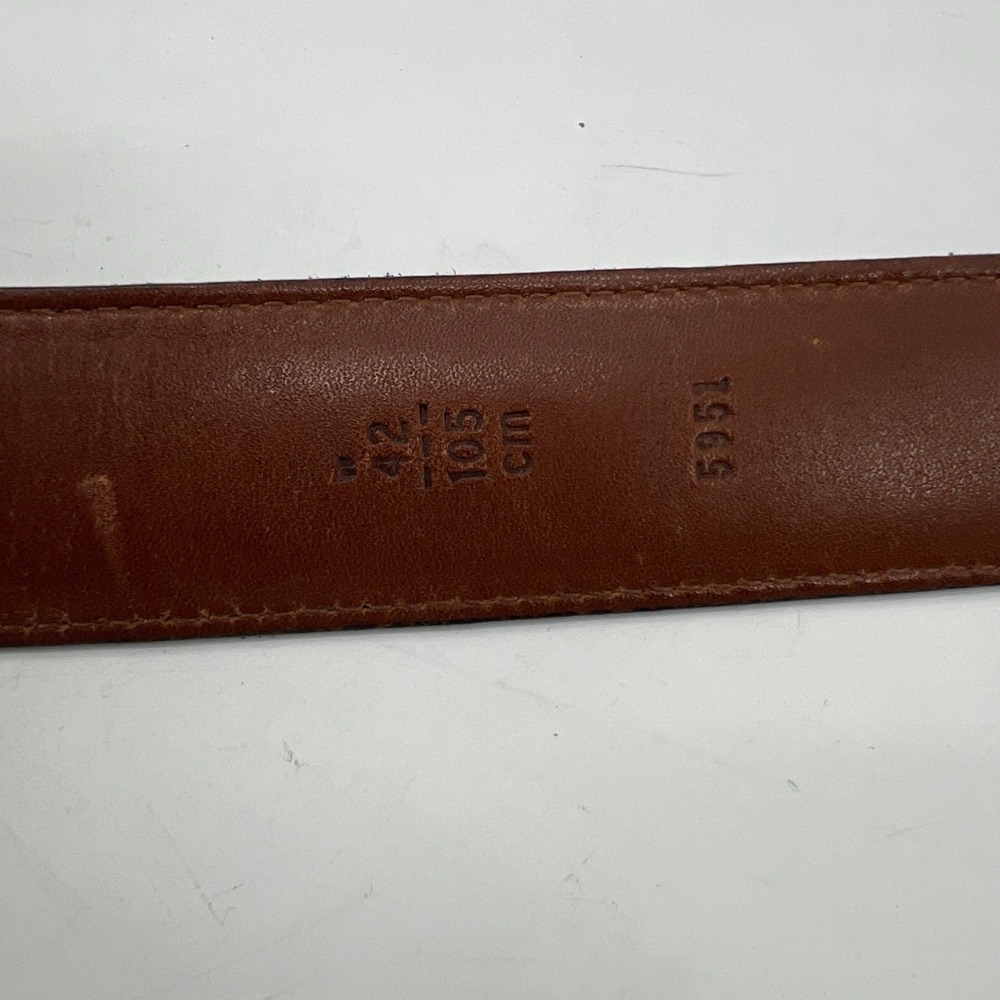 Coach Men 42 Leather Belt Black Silver Vintage USA Handcrafted Burnished Cowhide - Picture 8 of 9